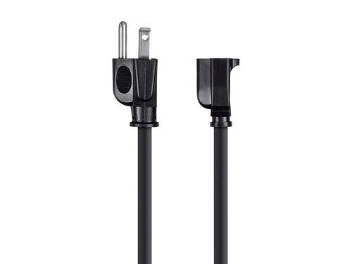 Monoprice 6ft 16AWG Power Extension Cord Cable - SJT 16/3C NEMA 5-15P TO NEMA 5-15R (13A/125V) AP301+SP506 - Black
