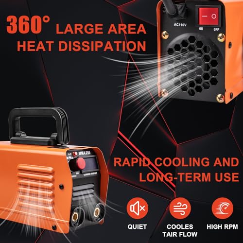 Siasky Mini Welding Machine, Upgraded Welder Machine 110V, Portable Stick Welder MMA-250A, IGBT Inverter Welder with Hot Start, Arc Force, Anti-Stick (10 welding rods)