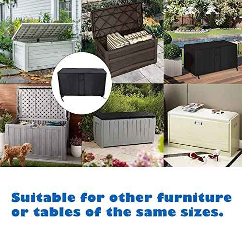Deck Box Cover Fit for Keter Westwood 150 Gallon Resin Large Deck Box, Patio Furniture Cushion Storage Box Cover Waterproof Dustproof for Outdoor Storage Box- 63¡± Lx 30¡±W x 25¡±H