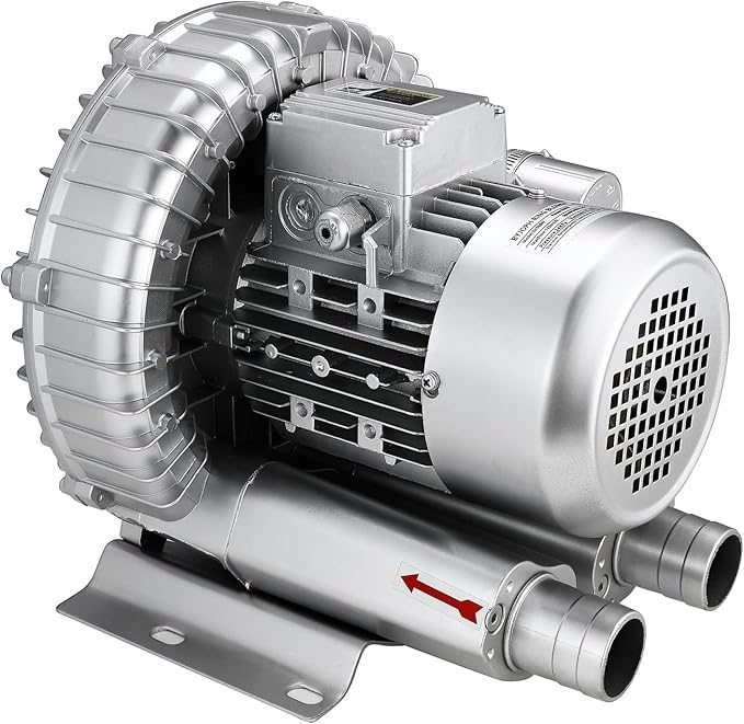 110V Vortex Ring Blower Industrial Regenerative Blower Strong Centrifugal Vortex Fan Large Airflow Vacuum Pump 120W 250W 350W 750W for Aquaculture Pond Aeration(750W)