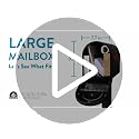 Architectural Mailboxes Roxbury Large Mailbox with Post - Black, Weatherproof