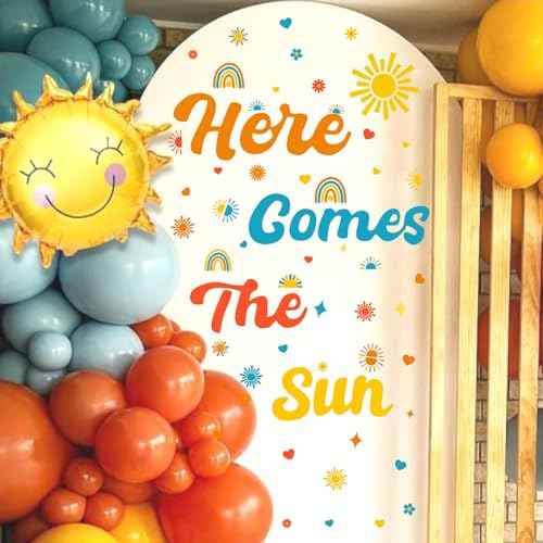 Here Comes The Sun Backdrop Decals Son Baby Shower Arch Stickers Gender Reveal Party Decorations For Arch Balloon Decor Welcome Oh Baby Sign Decal Boy First Birthday Party Supplies