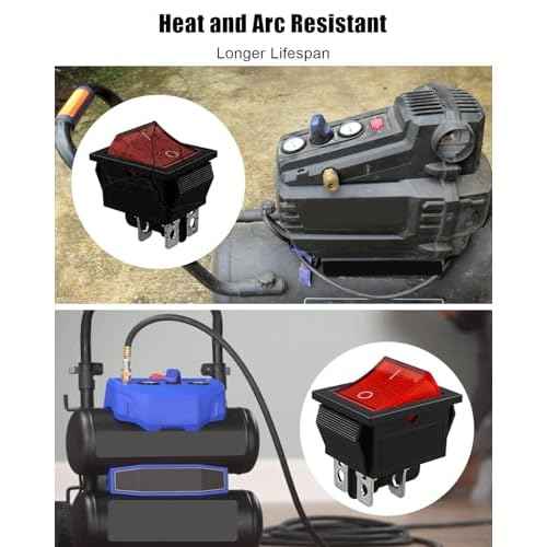 4 Pin 2 Position Air Compressor On-Off Switch with Light Fit for Kobalt 8 Gal Tank Air Compressors, Replace 5607-0020-01, 15/30A 250V