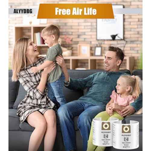 For Ridgid Shop Vac bags 3-4.5 Gallon, ALYYDBG Size C VF3501 High-Efficiency Dust Collection Vac Bags. 5 Pack
