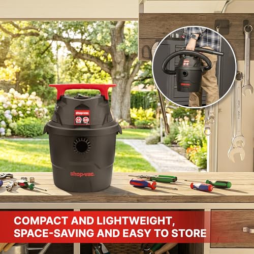 Shop-Vac 1.5 Gallon Wet Dry Vacuum Cleaner 2 Peak HP Compact Portable