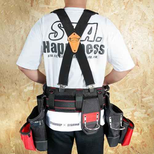 MELOTOUGH Tool Belt Suspenders Work Belt Suspenders for Heavy Duty Work Movable shoulder Padded Suspenders for Tool Belt (Black),Father Day Deal,Father Day Gift,Father Day Deal