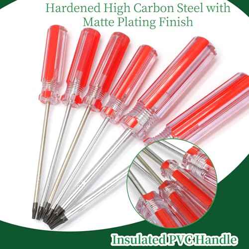 8pcs Torx Screwdriver Set, T8, T9, T10, T15 Torx Security Screwdriver with Magnetic Tip, 75mm Long