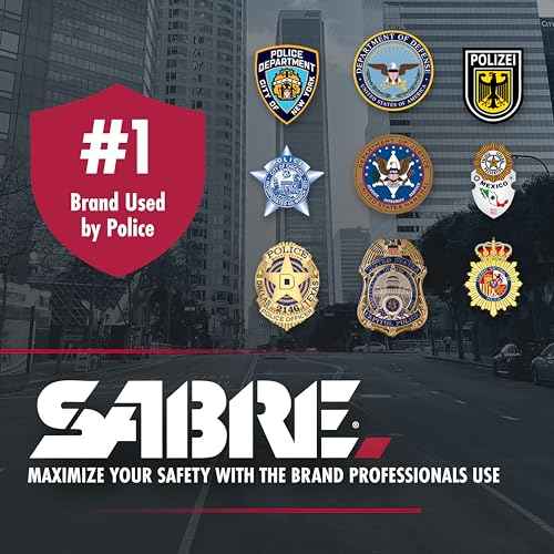 SABRE Pepper Gel with Attachment Clip, Protect Against Multiple Threats with 35 Bursts (5X The Competition), Gel is Safer, UV Marking Dye, Twist Lock Safety, 0.67 fl oz
