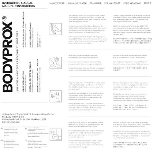 Bodyprox Ankle Support Brace, Adjustable Compression Ankle Braces for Sports Protection, One Size Fits Most for Men & Women