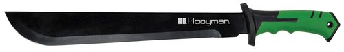Hooyman Bush Machete with Heavy Duty Construction, Ergonomic No-Slip Handle and Belt Sheath for Gardening, Land Management, Bushcraft, Hunting and Outdoor , Black/Green