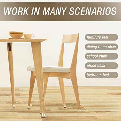 BUMACO 40Pcs Chair Leg Floor Protectors Chair Leg Protectors for Hardwood Floors Silicone Pads Covers to Protect Floors Universal L Clear Fit (1-5/16"~2")