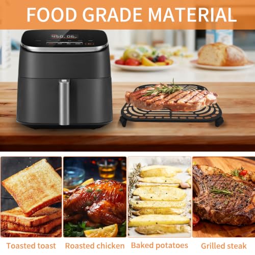 Cosori 6 Qt TurboBlaze Air Fryer Crisper Plate - Square 8.9 x 8.9 in, Non-Stick, Dishwasher Safe with Rubber Bumpers (ZuKaYeHome)