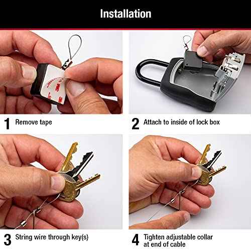 Master Lock 5490D Retractable Lock Box Key Tether