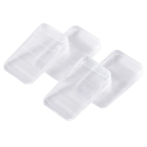 ZZRANYE Rubber Wedges Shims 4 Pack Table Wedge Clear Toilet Shims for Leveling,Furniture Levelers for Uneven Floors,Hot Tub Restaurant Appliance Shims for Leveling Feet(10mm)