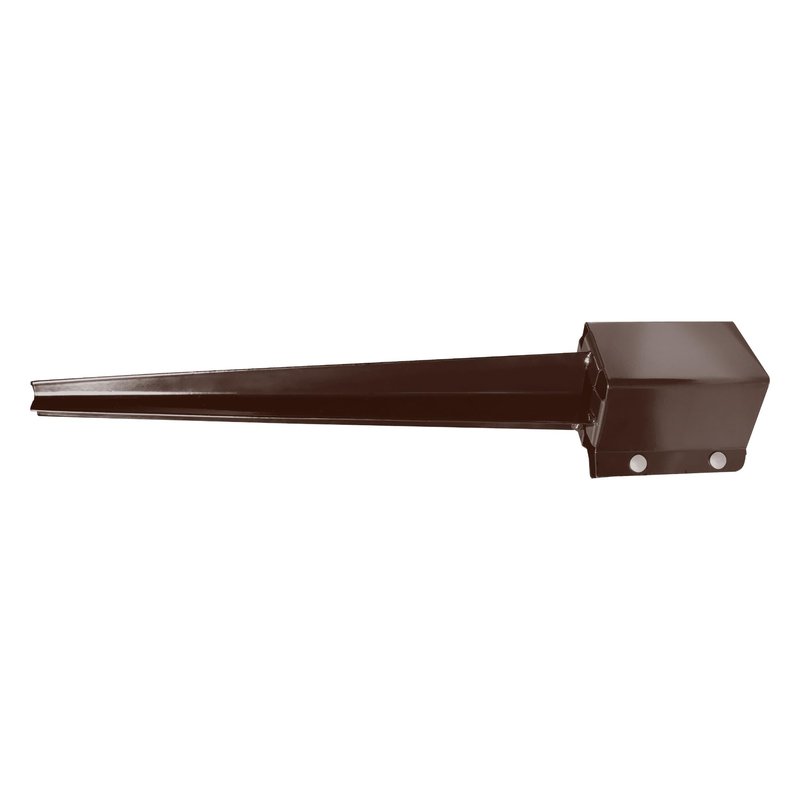 ARIFARO 4x4 Fence Post Anchor Ground Spike, 32 Inch Heavy Duty Powder Coated Metal Post Anchor for Mailbox, Fence & Garden Posts, Fits 3.5" x 3.5" Actual Post, Brown, Pack of 4