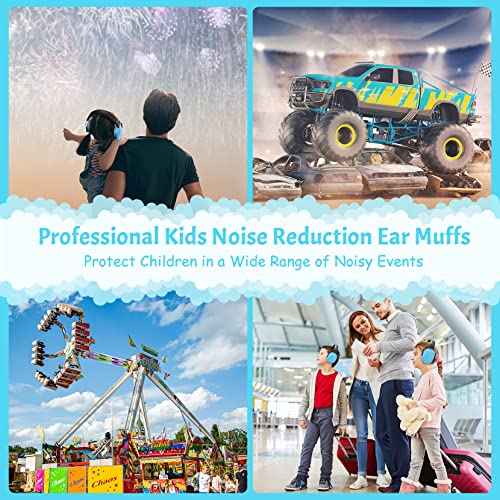 Kids Noise Cancelling Headphones, SNR 28dB Kids Ear Protection Earmuffs for Autism, Toddler, Children, Noise Cancelling Sound Proof Earmuffs/Headphones for Concerts, Air Shows, Fireworks
