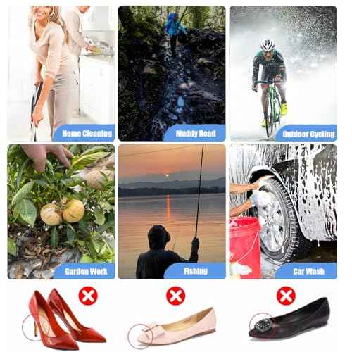 5 Pairs Waterproof Shoe Covers for Rain,Boot Covers Disposable Shoe Covers for Men and Women Rain Outdoor Indoors Overshoes, Non-Slip Outdoor Waterproof Shoe Boot Protectors (Grey-10Pcs, Adult)