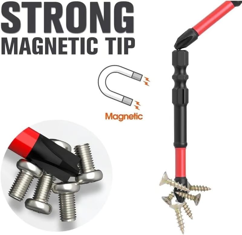 FPH2 Impact Screwdriver Bit Set - S2 Steel 65mm & 110mm Slotted Heads 1/4 Inch Hex Shank, CNC Machined Tips with Magnetism, Cross Slot Screw Driver Drill Bits Used Electricians (10pcs)