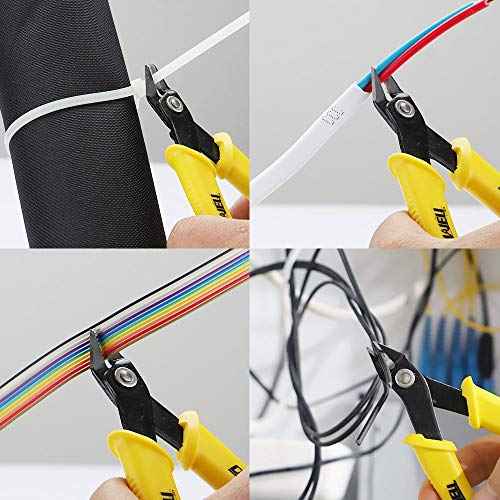 DOWELL Micro Cutter Flush Cutter Electronics Soft Wire Cutters Professional Cutting Copper And Aluminum Wire Cables (3PC)