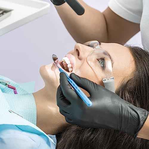 ForPro Disposable Nitrile Exam Gloves, Medical Grade, 4 Mil Extra Protection, Powder-Free, Latex-Free, Non-Sterile, Food Safe, Black, X-Large, 100-Count