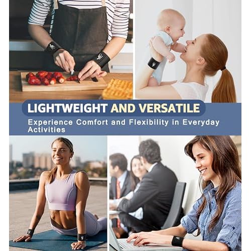 HiRui Wrist Compression Wraps, Wrist Brace Wrist Support for Sports, Mouse Hand, Mother's Hand, Carpal Tunnel Arthritis, Tendonitis - Premium Elastic & Breathable Mesh Fabric (Black, Medium)