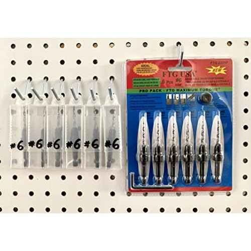 FTG USA Storage Container 6 Piece Extendable Plastic Box Used as Storage Case for Countersink and Replacement Drill Bits