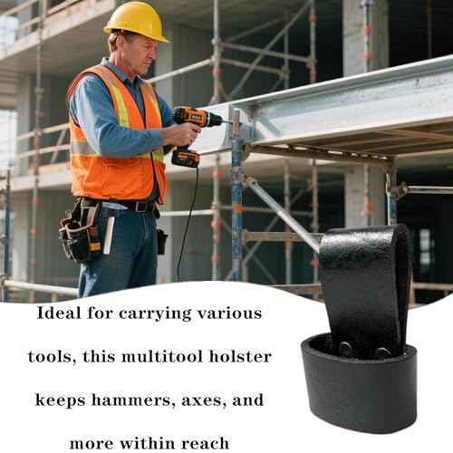 2 Pcs Hammer Holster Premium Leather Axe Sheath Axe Holster Belt Loops for Outdoor