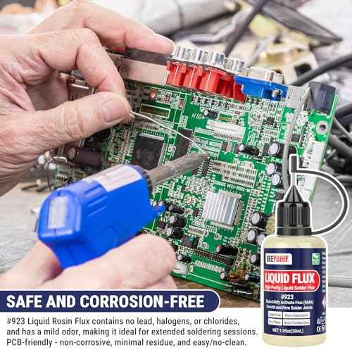 Liquid Solder Flux Dropper, Liquid Soldering Flux, No Clean Liquid Flux, Electrical Liquid Rosin Flux Solder, Liquid Flux Soldering Squeeze Bottle (30 mL/1.05Oz.)