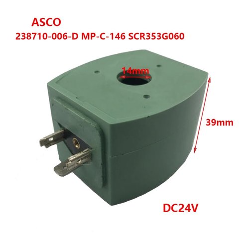 1PCS ASCO solenoid valve coil 238710-006-D MP-C-146 SCR353G060 inner diameter 14mm height 39mm DC24V