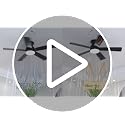BYKISTOK 41 Inch Black Ceiling Fan with Lights Remote, Dimmable LED, Reversible, 6 Speeds, Low Profile, Flush Mount