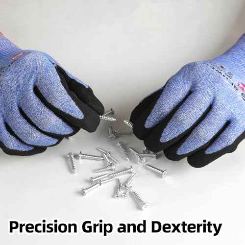 Schwer A4 AIR-SKIN Cut Resistant Work Gloves AR3900 with Extreme Lightweight & Thin, Grip Gloves for Fishing, Refined Work, Mechanic, Gardening, Touch-Screen, Non-PFAS, 3D-Comfort Fit, 1 Pair, L