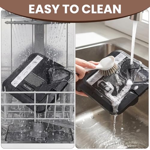 GuanQiao Locking Lid Replacement for Ninja 72 oz Pitcher - Black (BL610/BL642 etc.)