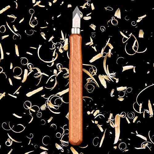 Mudder 2 Pieces Marking Knife Woodworking Marking Knife Thin Blade Dual Double Bevel Striking Cutter Hardened Mn-v Steel Heat Treated Striking Cutter