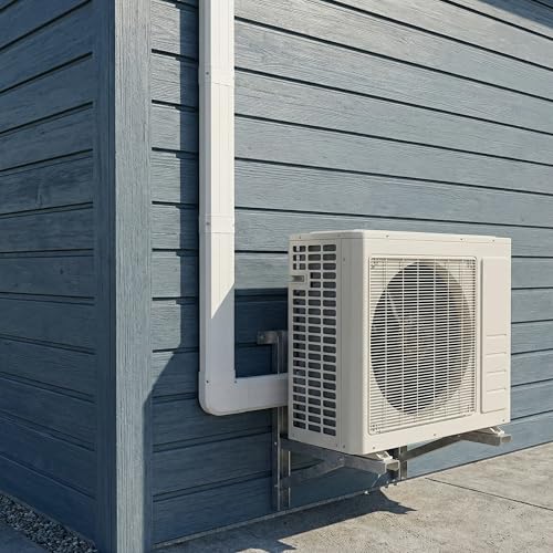 FRIOCASA 4-Inch 10Ft Mini Split Line Set Cover Kit PVC Weather-Resistant