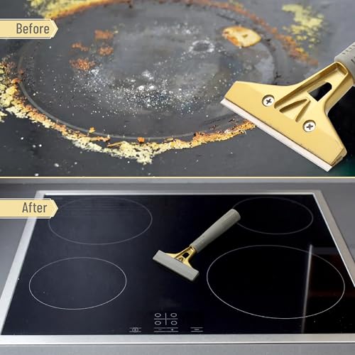 Bates- Razor Blade Scraper Tool, 4 Inch, Floor Razor Scraper Tool with 30 Extra Carbon Steel Blades and a Pair of Safety Gloves