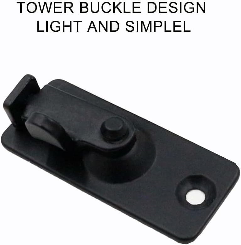 Flip Door Sliding Latch, 90 Degree Stainless Steel Latch, Safety Door Lock, Right Angle Curved Door with Buckle, for Sliding Door, Bathrooms, Cabinets, Drawers