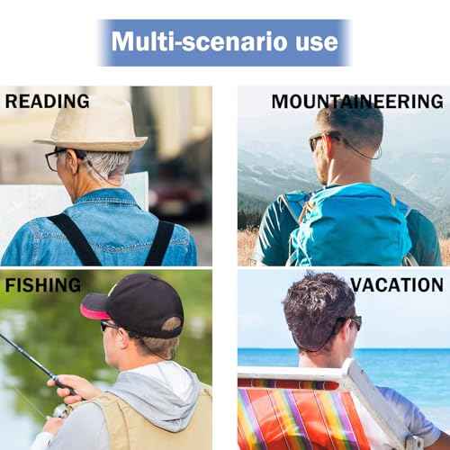 sarlar Smart Glasses Strap Sports 2 pcs for Rayban Meta Oakley Wayfarer Skyler Headliner Glasses, Adjustable AR/XR Eyewear Retainer Strap Holder for Kids Women Men, Lanyard String Chain Around Neck