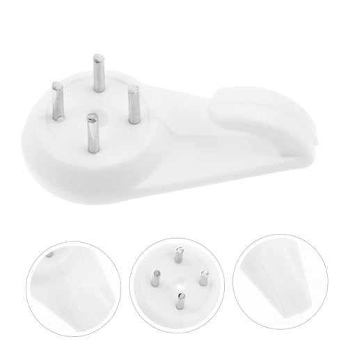 POPETPOP 40pcs Invisible Nail Hangers for Picture Frames Non-Traceless Wall Hooks for Home Decor Plastic Photo Frame Hangers Easy Installation No Damage to Walls