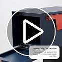 Adoorn Large Black Post Mount Mailbox - USPS Approved, 20.75" x 9.5" x 9.5"