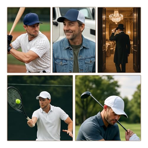 20 PCS Baseball Caps Inserts, Felt Reusable & Washable hat liners sweat protection,sweat liners for baseball caps,hat shaper, hat insert to keep shape, golf hat sweat liner(Black & White)