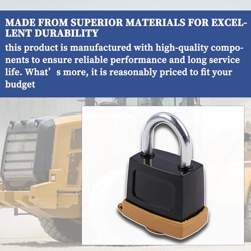 246-2641 3set Padlock with Key Compatible with Caterpillar CAT Fuel Cap 7X7700 1428828 20103300 2849039 Replace 5P8501 5P8500 2462641 (3)