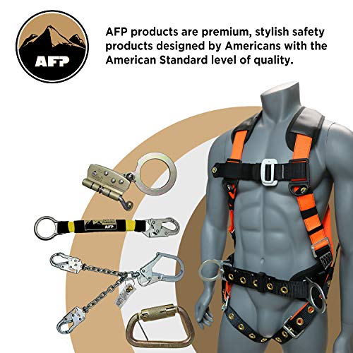 AFP 4¡¯ Cross Arm Strap Premium Heavy-Duty Pass-Through Double Steel Ring, Safety Fall Protection Anchorage Connector (OSHA/ANSI) PPE 1 Pack