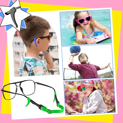 kids eye glass Strap with storage box No Tail sunglass Strap Eyeglass Holder Around Neck-Adjustable Eyewear Retainer