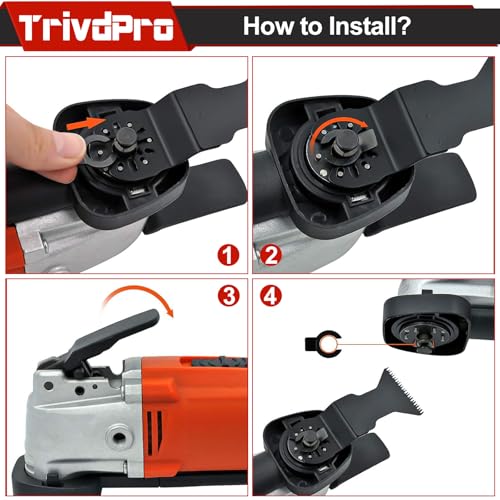 Multitool Blades Multi-Tool Blades Kits - TrivdPro 100pcs Oscillating Tool Blade Oscillating Saw Blades for Metal Wood Plastic, Oscillator Blades for Multi Tool Fits Dewalt Milwaukee Ryobi Fein Bosch
