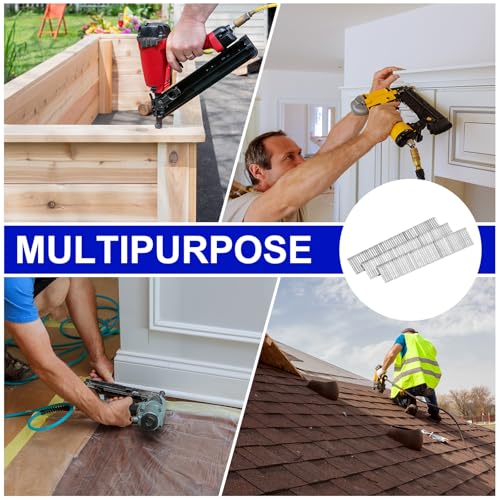 uxcell 2000Pcs 18 Gauge Brad Nails, 1/2" Length Straight Finishing Nails, Galvanized Carbon Steel Nails for Woodworking Construction Silver