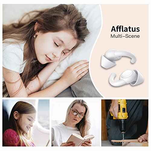 Afflatus Kids Ear Plugs for Sleeping and Small Ear Canls, Age 10-17, Comfort Earplugs for Small Ears, Sleep, Noise Reduction, Concerts, Reusable, Washable (Size S, Pairs*2)