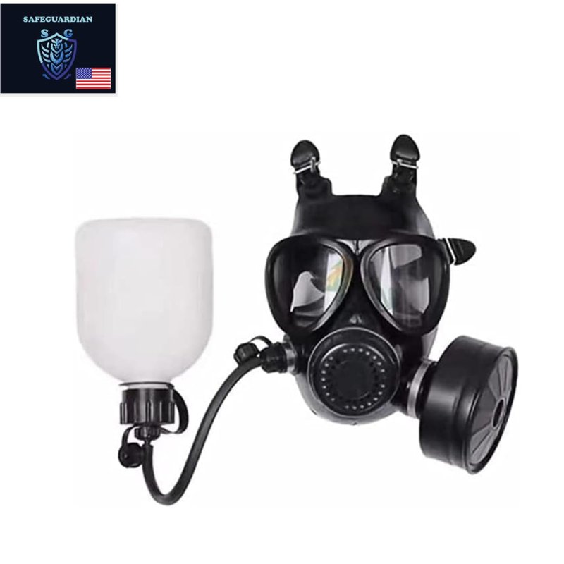 SafeGuardian Gas Mask Face Respirator CBRN Shield Israeli Military Grade Survival & Tactical for Chemical Fumes, Particulates, Military Grade Construction