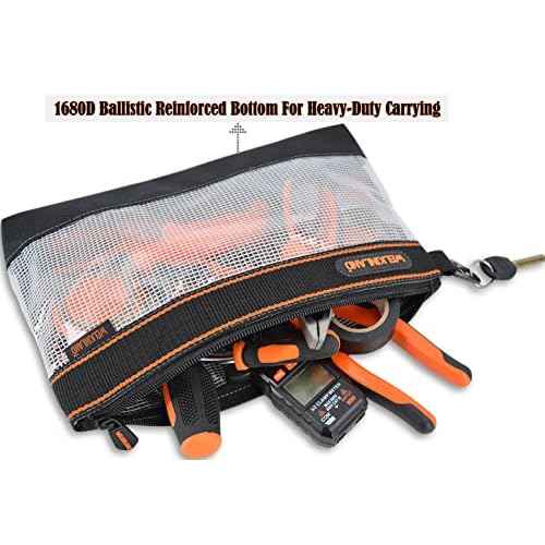 WELKINLAND Clear Tool Pouch, 4PCS Tool pouches, 13" Tools pouch, Zipper tool pouch, Tool pouch bag, Tool bag organizer, Small tool bag, Small tool pouch, Small tool bags, Tool pouches with zipper