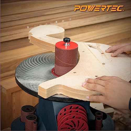 POWERTEC 11204 4.5" Sanding Sleeves for Spindle Sander | 80 Grit | Aluminum Oxide Sandpaper Sanding Sleeves 4-1/2¡± Long in 6 Diameters 1/2¡±, 3/4¡±, 1¡±, 1-1/2¡±, 2¡± and 3¡± ? 6 Pk