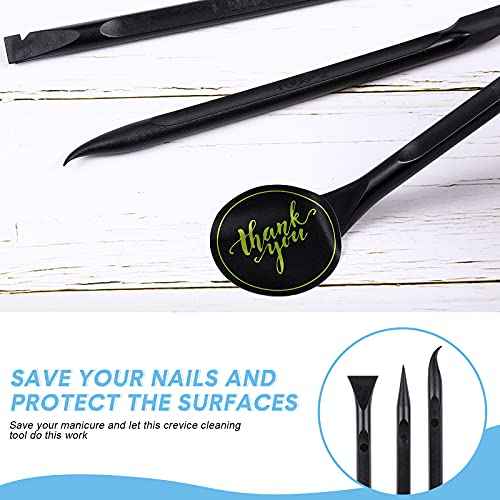 9 Pieces Plastic Scraper Tool Scratch Free Crevice Cleaning Sticker Remover Tool Multipurpose Non Scratch Scrapers for Tight Spaces, Kitchen, Crevices, Auto Detailing, Paint